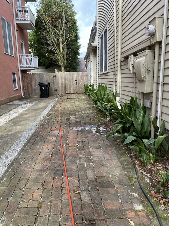 Brick driveway cleaning new orleans before
